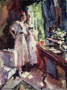 Konstantin Korovin Beside the open window oil painting artist